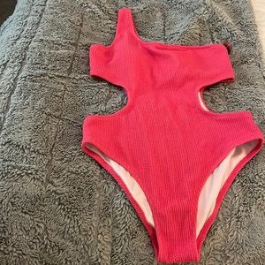 PINK one piece cut out bathing suit Victoria Secret